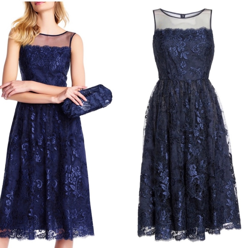 Adrianna Papell Embroidered Dress with pockets